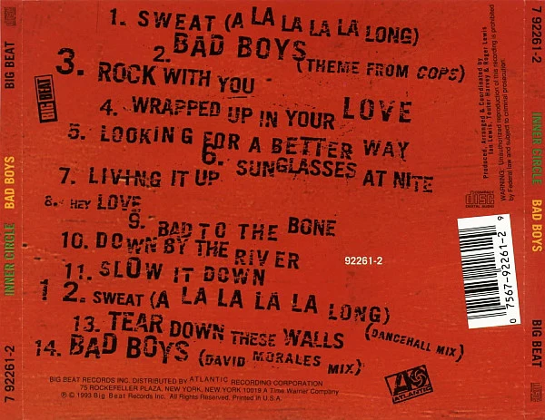 Inner Circle - Bad Boys (CD, Album) - Image 2