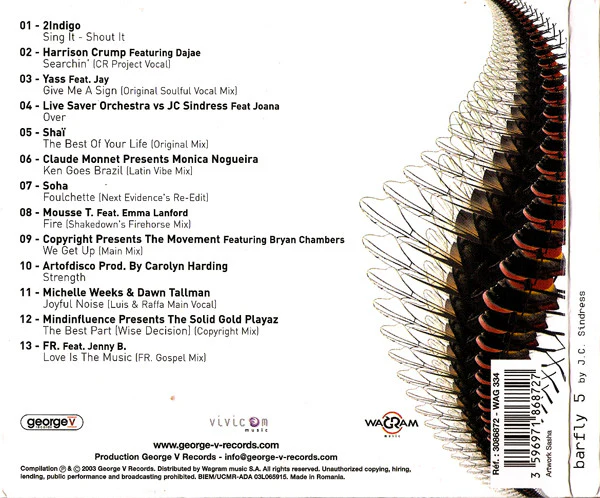 J.C. Sindress* - Barfly 5 (CD, Mixed) - Image 2