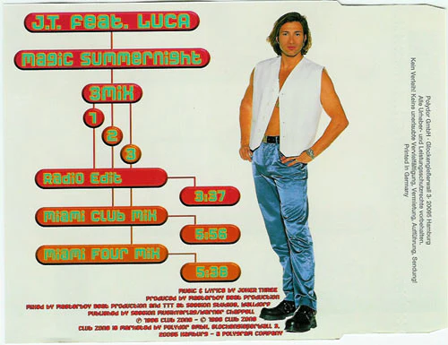 J.T.* Feat. Luca* - Magic Summernight (CD, Maxi) - Image 2