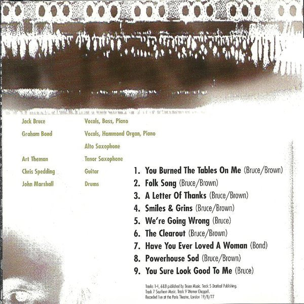 Jack Bruce - BBC Live In Concert (CD, Album, RE) - Image 2