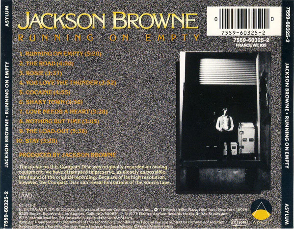 Jackson Browne - Running On Empty (CD, Album, RE) - Image 3