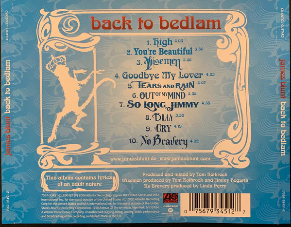 James Blunt - Back To Bedlam (CD, Album, RE) - Image 2