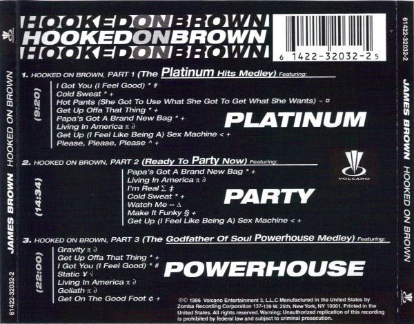James Brown - Hooked On Brown (CD, Comp, Mixed) - Image 3