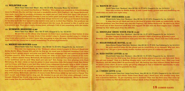 James Gang - The Best Of James Gang (2xCD, Comp, RM) - Image 4