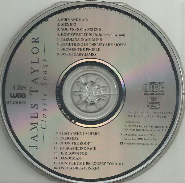 James Taylor (2) - Classic Songs (CD, Comp, RE, RM) - Image 3