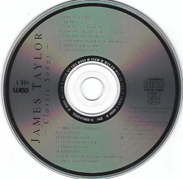 James Taylor (2) - Classic Songs (CD, Comp, RE, RM) - Image 5