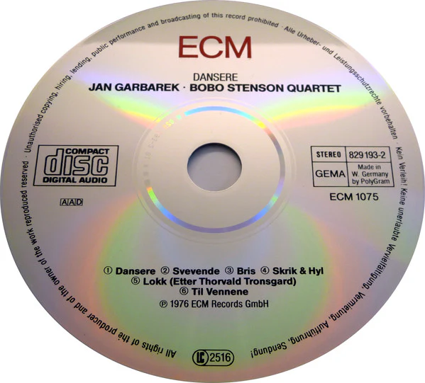 Jan Garbarek / Bobo Stenson Quartet* - Dansere (CD, Album, RE) - Image 3