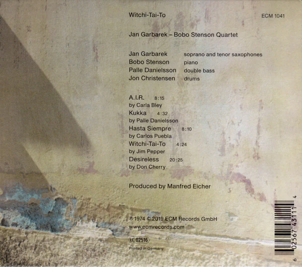 Jan Garbarek - Bobo Stenson Quartet - Witchi-Tai-To (CD, Album, RE) - Image 2