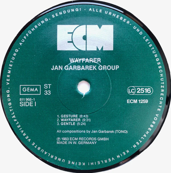 Jan Garbarek Group - Wayfarer (LP, Album) - Image 3