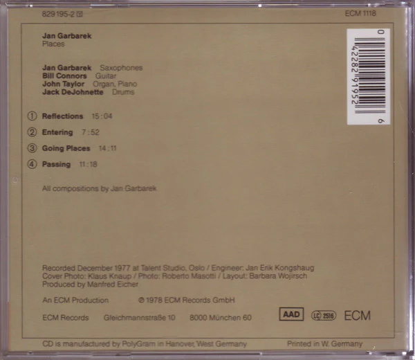 Jan Garbarek - Places (CD, Album, RE) - Image 2