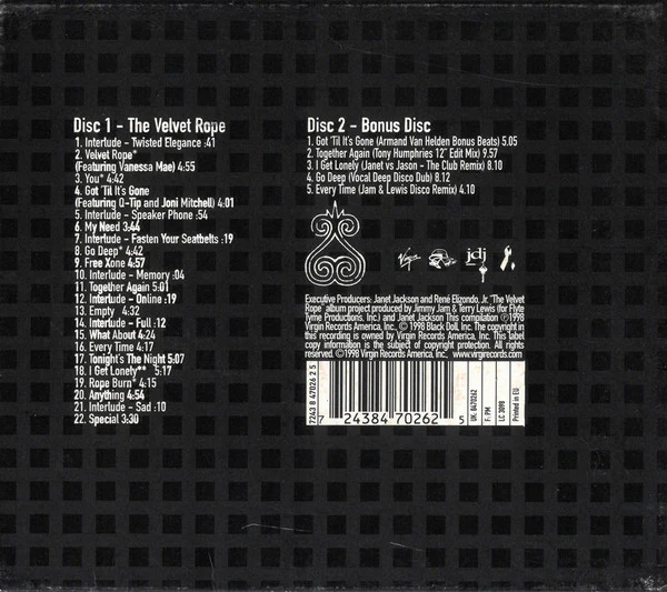 Janet* - The Velvet Rope (2xCD, Album, RE, S/Edition, Sli) - Image 2