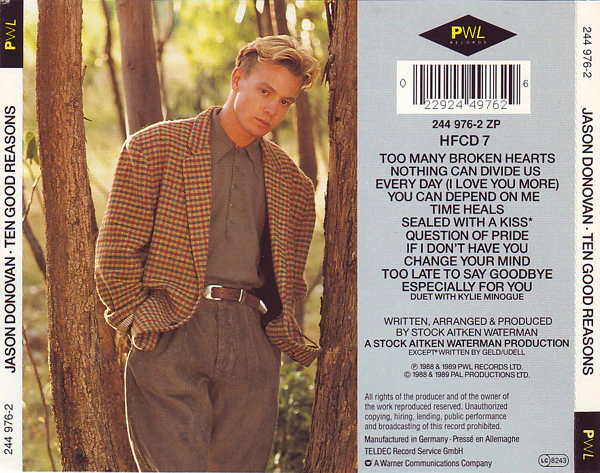 Jason Donovan - Ten Good Reasons (CD, Album) - Image 3