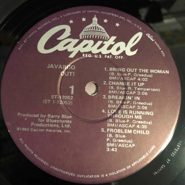 Javaroo - Out! (LP, Album) - Image 3