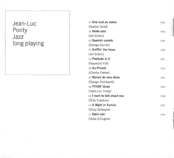 Jean-Luc Ponty - Jazz Long Playing (CD, Album, RE, RM) - Image 5