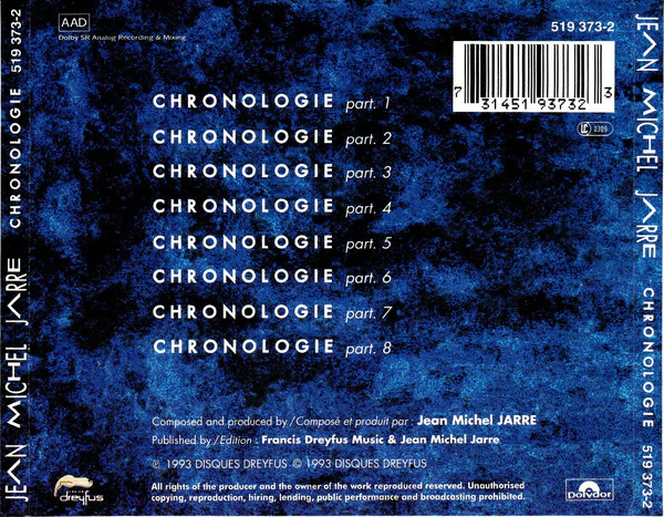 Jean Michel Jarre* - Chronologie (CD, Album) - Image 2