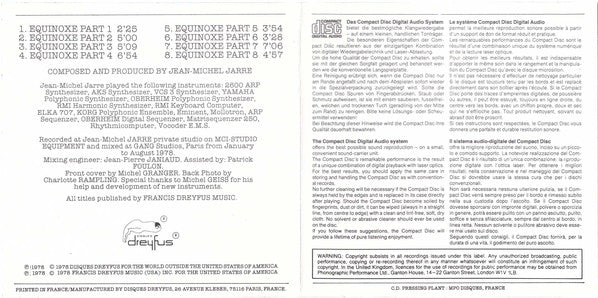 Jean-Michel Jarre - Equinoxe (CD, Album, RE) - Image 3