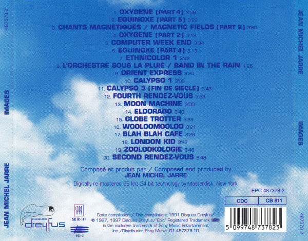 Jean Michel Jarre* - Images (The Best Of Jean Michel Jarre) (CD, Comp, RE, RM) - Image 2