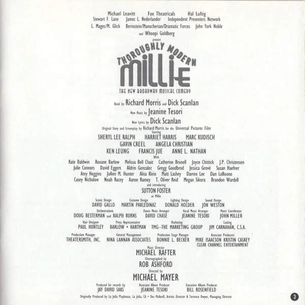 Jeanine Tesori, Dick Scanlan - Thoroughly Modern Millie (Original Broadway Cast Recording) (CD, Album) - Image 4