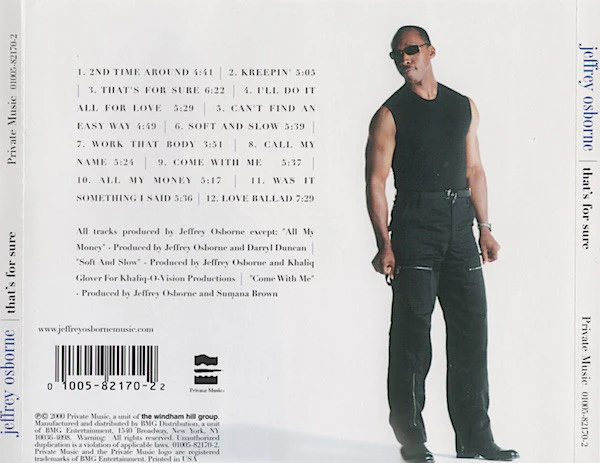 Jeffrey Osborne - That's For Sure (CD, Album) - Image 2