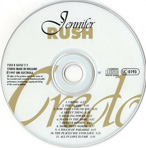 Jennifer Rush - Credo (CD, Album) - Image 3