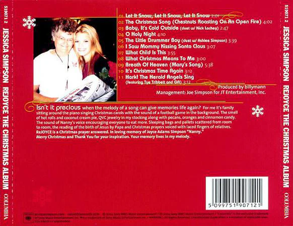Jessica Simpson - Rejoyce: The Christmas Album (CD, Album) - Image 2