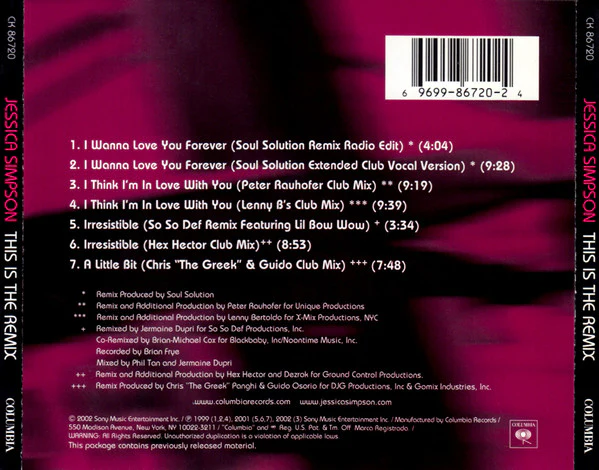 Jessica Simpson - This Is The Remix (CD, Comp) - Image 5