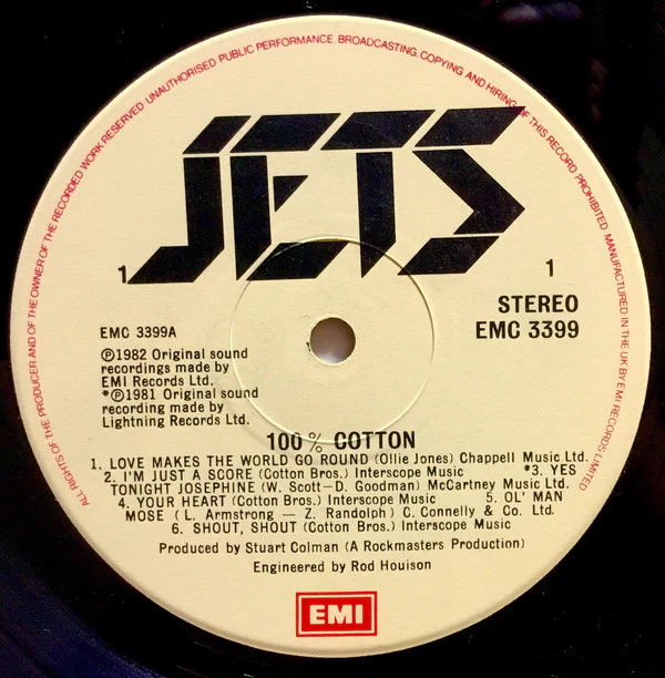 Jets* - 100% Cotton (LP, Album) - Image 2