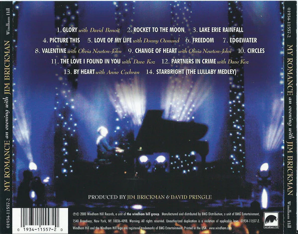 Jim Brickman - My Romance - An Evening With Jim Brickman (CD, Album) - Image 3