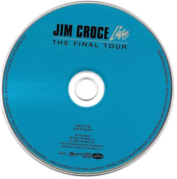 Jim Croce - Jim Croce Live: The Final Tour (CD, Album, RE, RM) - Image 4