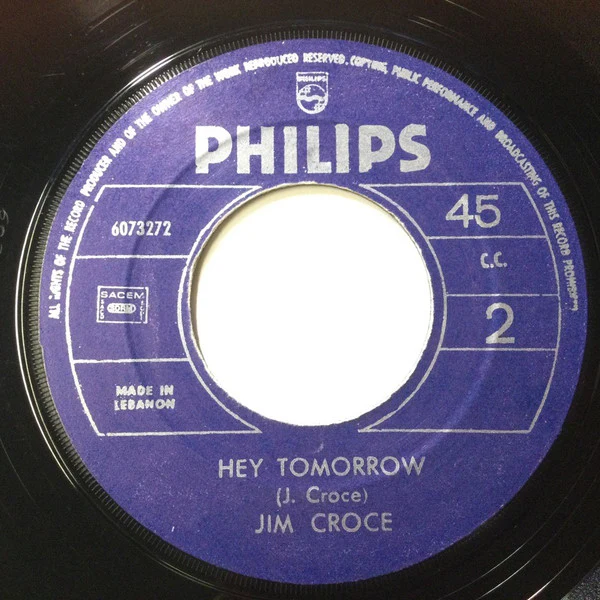 Jim Croce - Time In A Bottle / Hey Tomorrow (7", Single) - Image 2