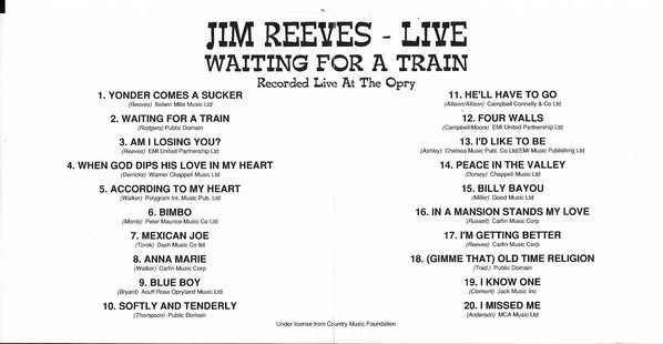 Jim Reeves - Live - Waiting For A Train (CD, Comp) - Image 3