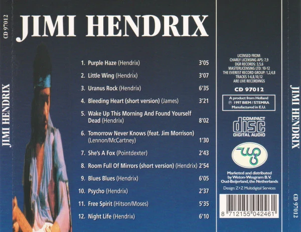 Jimi Hendrix - Jimi Hendrix (CD, Comp) - Image 2