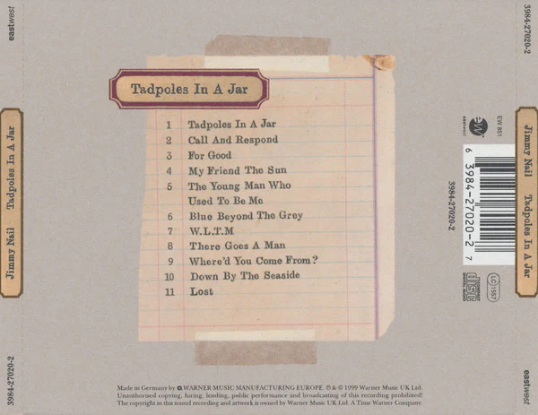 Jimmy Nail - Tadpoles In A Jar (CD, Album) - Image 2