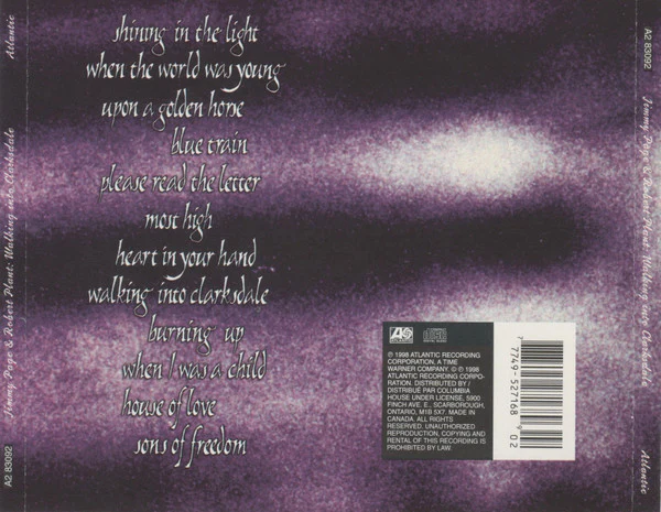 Jimmy Page & Robert Plant - Walking Into Clarksdale (CD, Album, Club) - Image 2