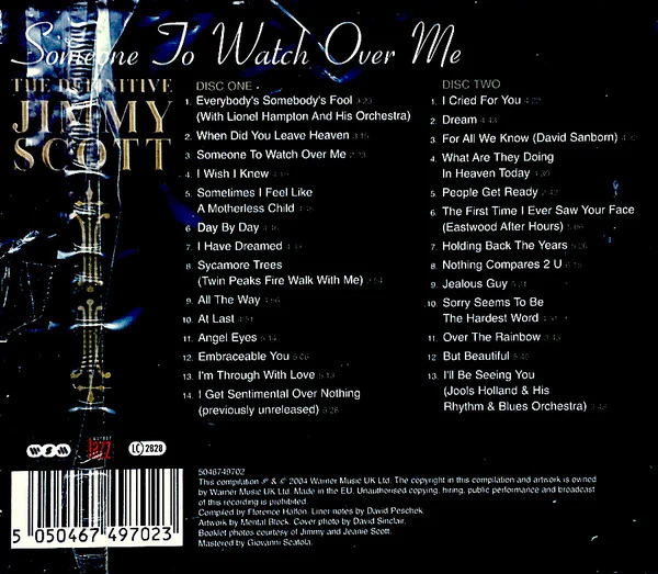 Jimmy Scott - Someone To Watch Over Me (The Definitive Jimmy Scott) (2xCD, Album, Comp) - Image 2