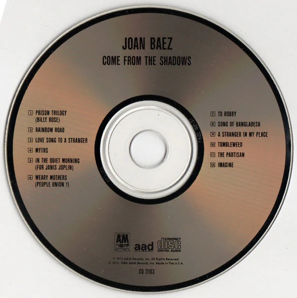 Joan Baez - Come From The Shadows (CD, Album) - Image 3
