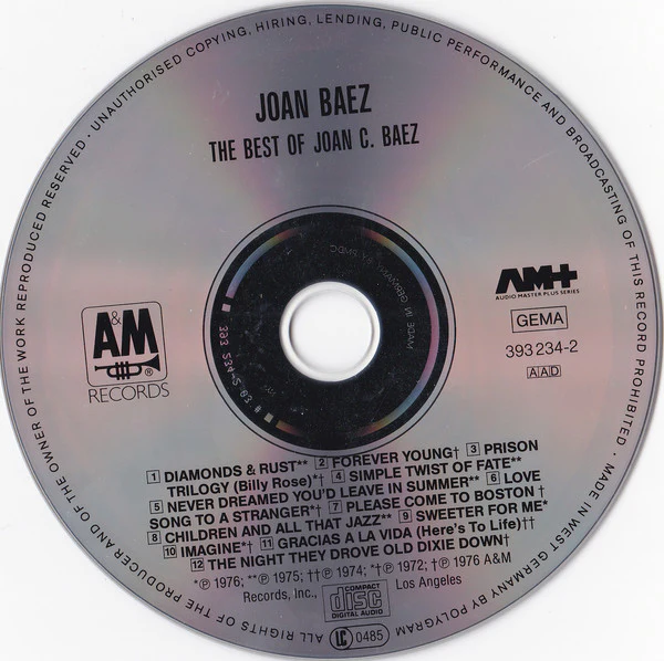 Joan Baez - The Best Of Joan C. Baez (CD, Comp) - Image 3