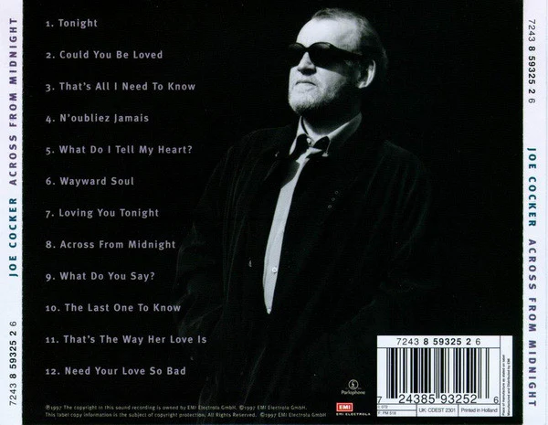Joe Cocker - Across From Midnight (CD, Album, RE) - Image 2