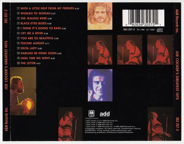Joe Cocker - Joe Cocker's Greatest Hits (CD, Comp) - Image 4