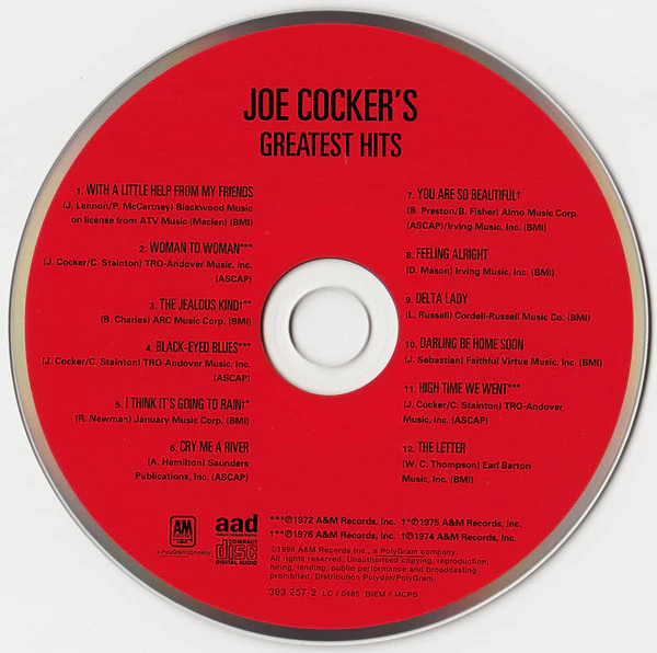 Joe Cocker - Joe Cocker's Greatest Hits (CD, Comp) - Image 5