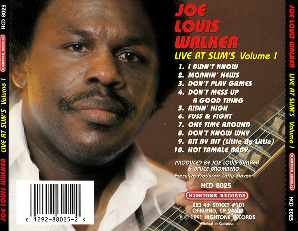 Joe Louis Walker - Live At Slim's Volume 1 (CD, Album) - Image 2