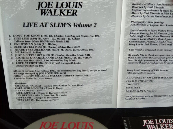 Joe Louis Walker - Live At Slim's Volume 2 (CD, Album) - Image 3
