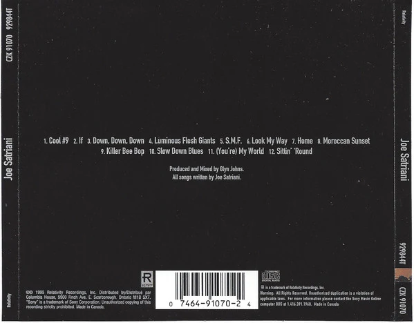 Joe Satriani - Joe Satriani (CD, Album, Club) - Image 3
