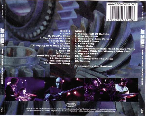 Joe Satriani - Live In San Francisco (2xCD, Album) - Image 2