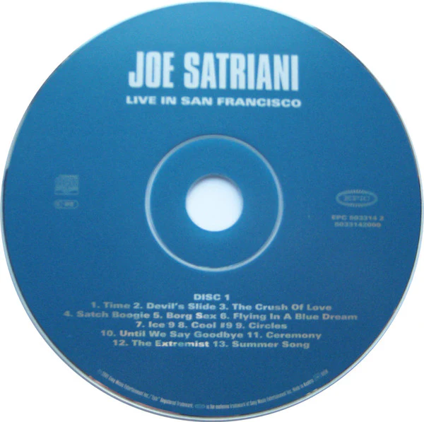 Joe Satriani - Live In San Francisco (2xCD, Album) - Image 3