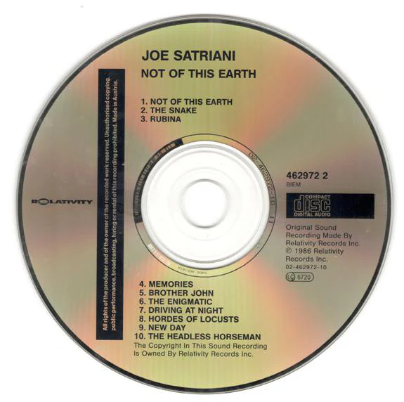 Joe Satriani - Not Of This Earth (CD, Album, RE) - Image 3