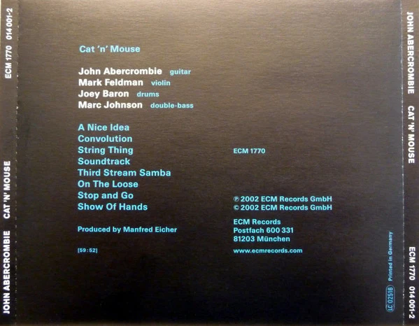 John Abercrombie - Cat 'N' Mouse (CD, Album) - Image 4
