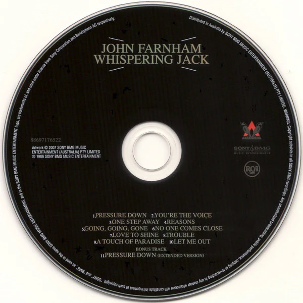 John Farnham - Whispering Jack (CD, Album, RE, RM) - Image 2
