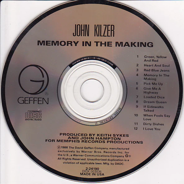 John Kilzer - Memory In The Making (CD, Album) - Image 3