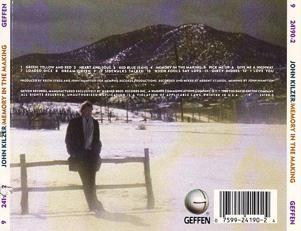 John Kilzer - Memory In The Making (CD, Album) - Image 4